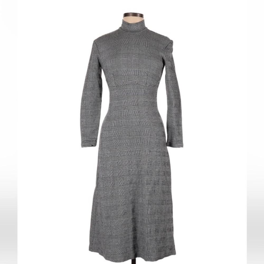 Stockholm Atelier & Other Stories Size 6 Black and White Midi Dress